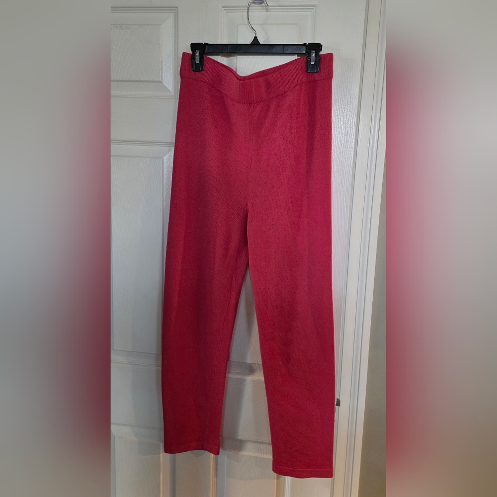 Kari England Nantucket Coral Hand Sewn Knit Pull On Pants Medium